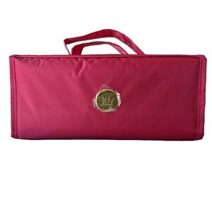 JOY MANGANO Better Beauty Roll Up Case Large Hot Pink Travel Organizer NWOT